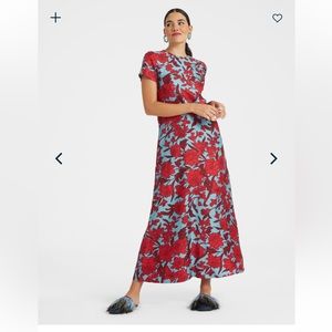 La Double J Silk Swing Dress | Lilium Turchese in Silk Twill XL